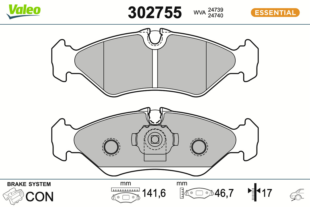 BRAKE PADS FIRST VOLKSWAGEN LT 28 RR